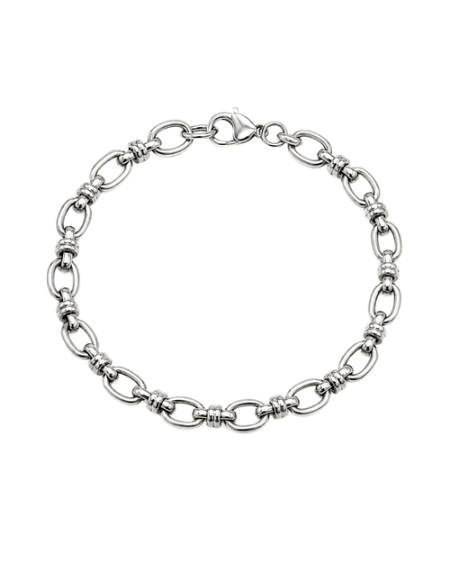 Cleo Bracelet – brățară argintie oval link din oțel inoxidabil | Sanni