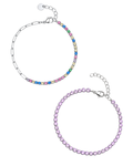 Color Pop Set – două brățări cu zirconia, Mika multicolor și Zia | Sanni