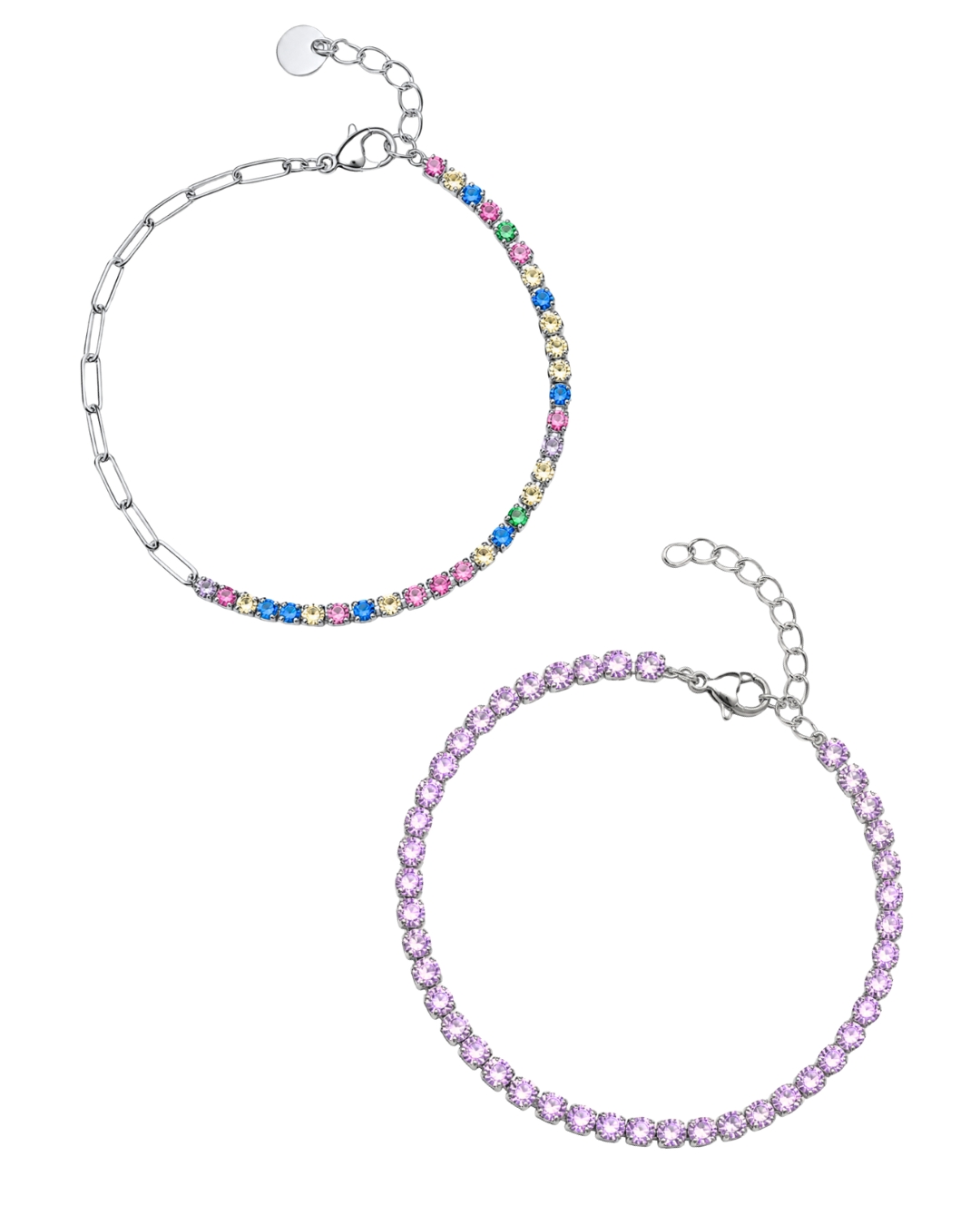 Color Pop Set – două brățări cu zirconia, Mika multicolor și Zia | Sanni