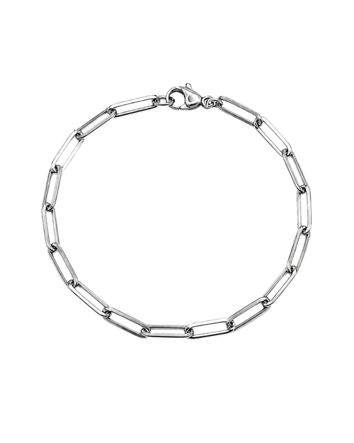 Lia Bracelet – brățară paperclip argintie din oțel inoxidabil | Sanni