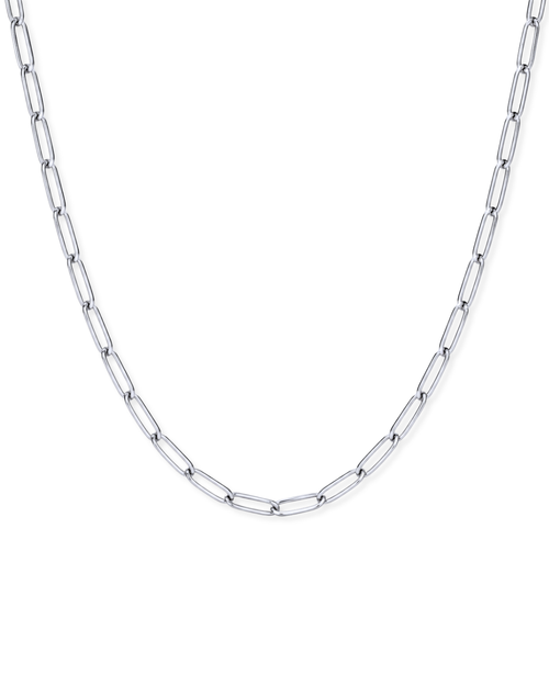 Lia Chain – lănțișor paperclip argintiu din oțel inoxidabil | Sanni