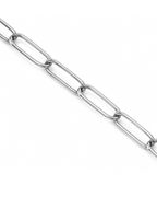 Lia Chain – detaliu lănțișor paperclip argintiu din oțel inoxidabil 316L | Sanni