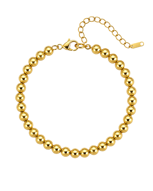 Ora Bracelet – brățară gold cu bile din oțel inoxidabil cu finisaj 18K PVD | Sanni