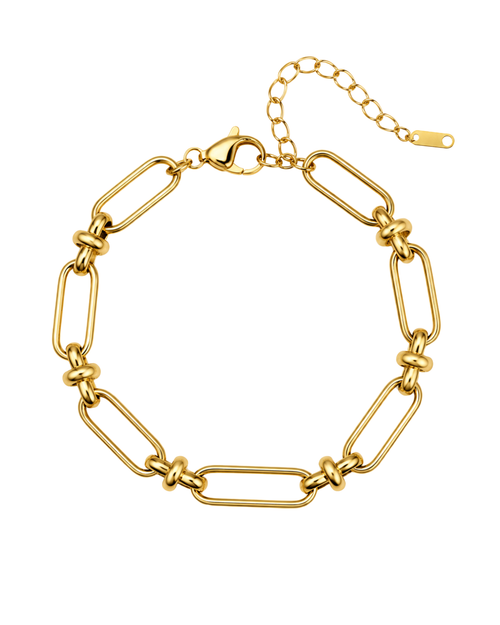 Vela Bracelet – brățară gold paperclip din oțel inoxidabil cu finisaj 18K PVD | Sanni