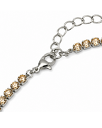 Zia Bracelet – detaliu brățară tennis argintie cu zirconia din oțel inoxidabil 316L | Sanni