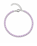 Zia Bracelet – detaliu brățară tennis argintie cu zirconia din oțel inoxidabil 316L | Sanni