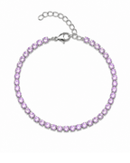 Zia Bracelet – detaliu brățară tennis argintie cu zirconia din oțel inoxidabil 316L | Sanni
