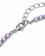 Zia Bracelet – detaliu brățară tennis argintie cu zirconia din oțel inoxidabil 316L | Sanni